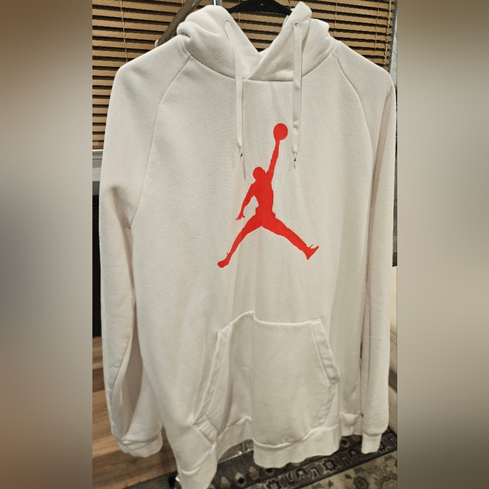 Jordan White and Red Men's Sweater